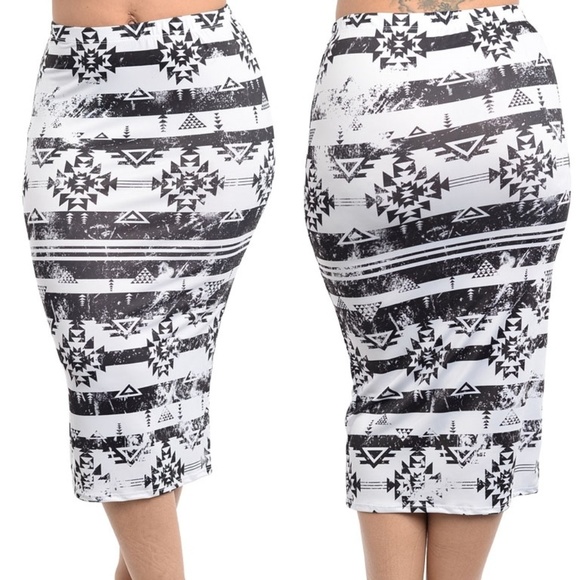 Dresses & Skirts - plus size fitted pencil skirts printed